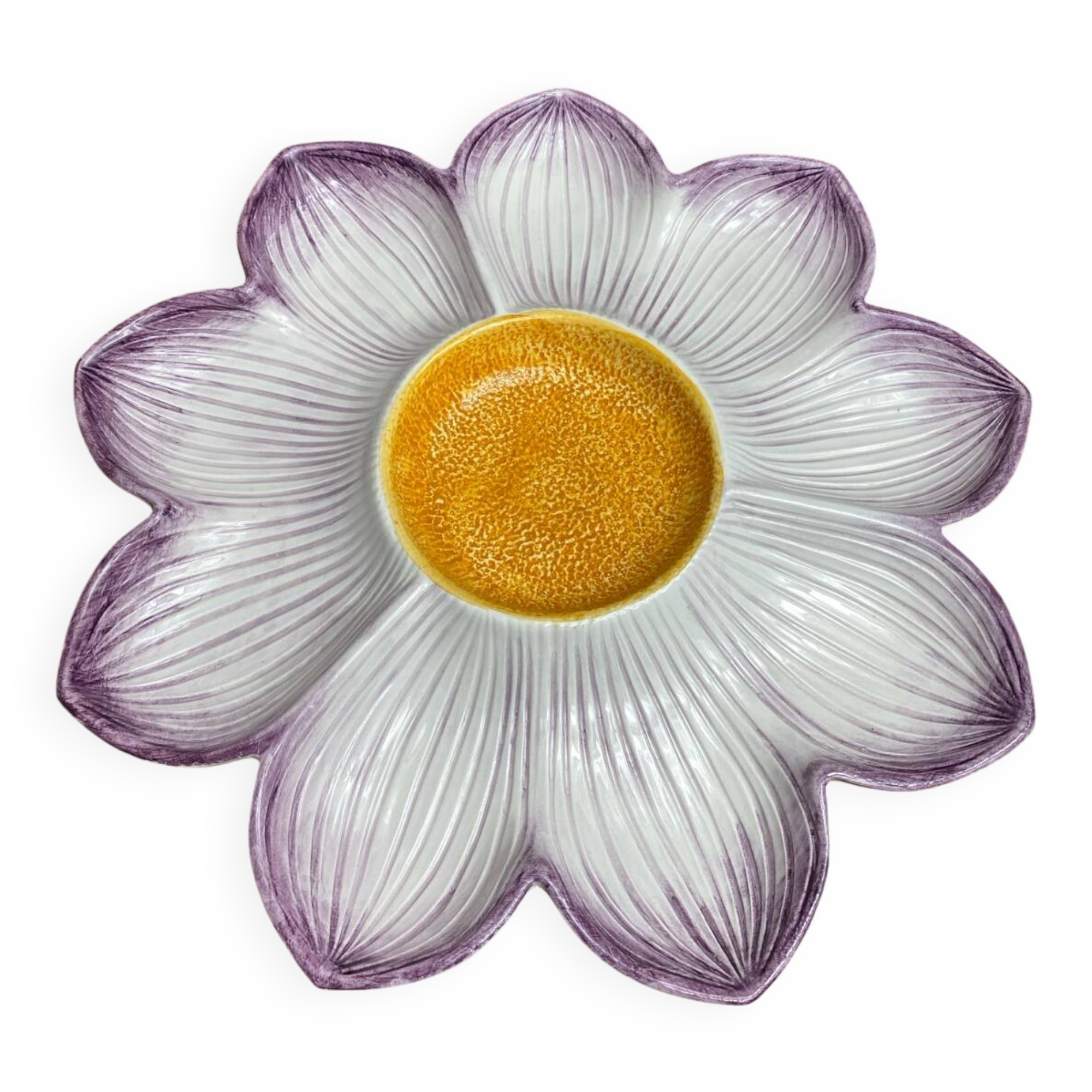 Compartmented tray in Italian ceramic