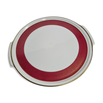 Plat de présentation en porcelaine Suisse de Langenthal, vintage, décor empire, 33 cm