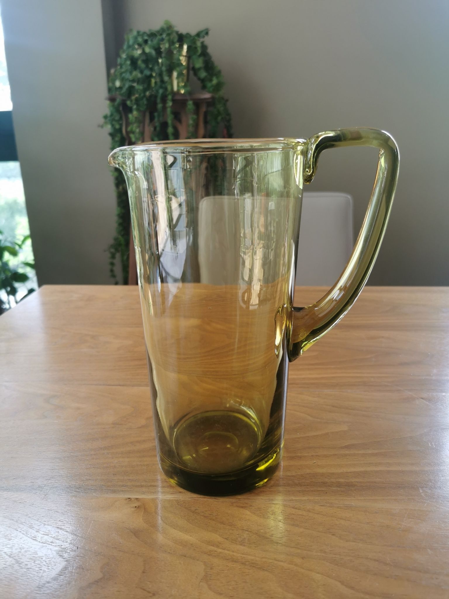 Vintage green glass lemonade set
