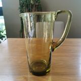 Service à orangeade vintage en verre vert