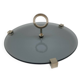 Glass and chrome presentation tray