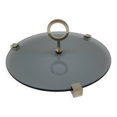 Glass and chrome presentation tray
