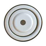 Duo flat plate - royal Doulton Oxford Green dessert, Bone China