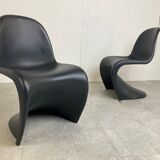 Black Panton dining chairs, set of 4
