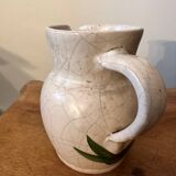 Vintage - Poterie du Marais Pitcher - Cracked Enameled Stoneware