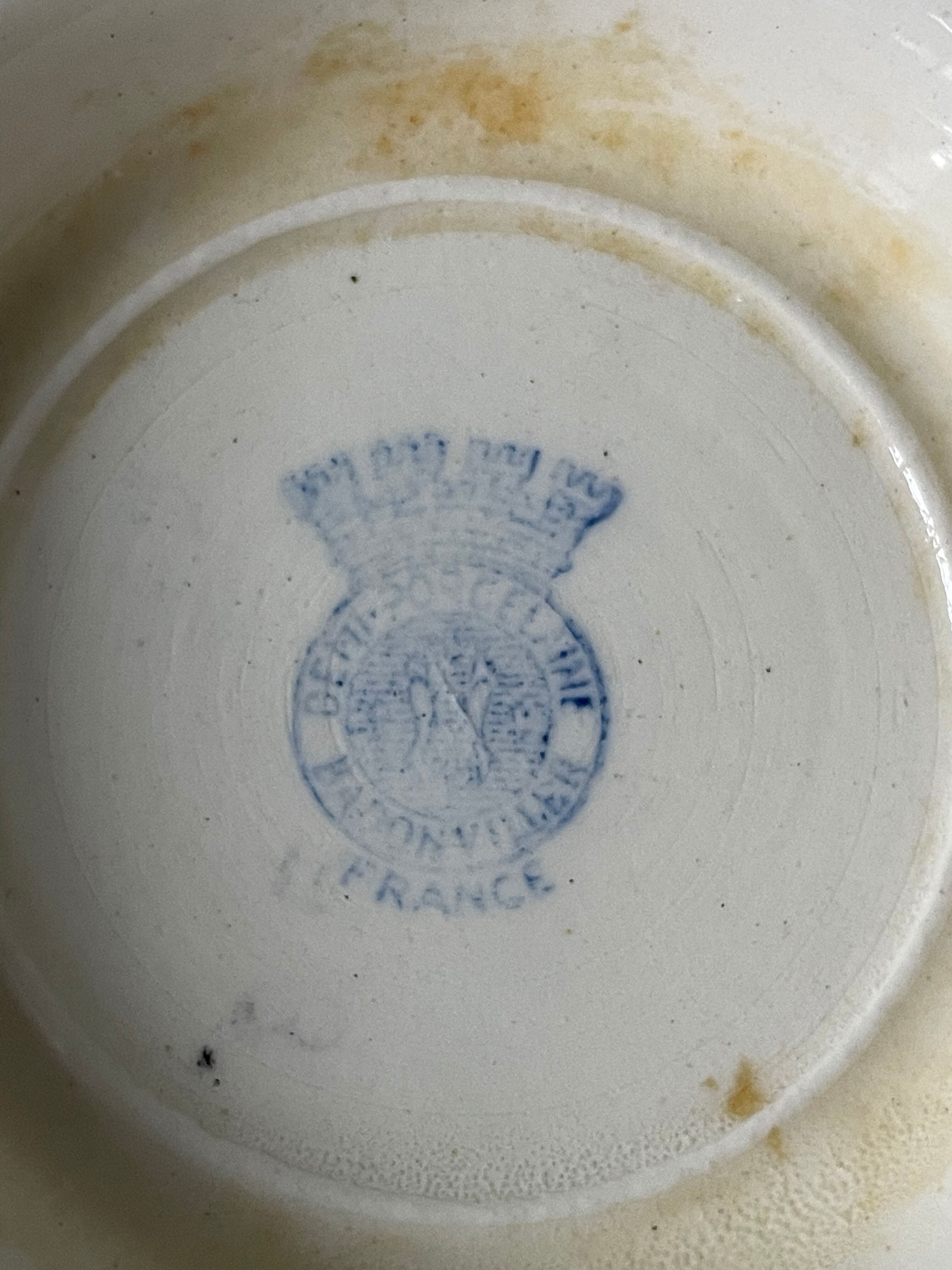 Set of 5 vintage badonviller earthenware bowls
