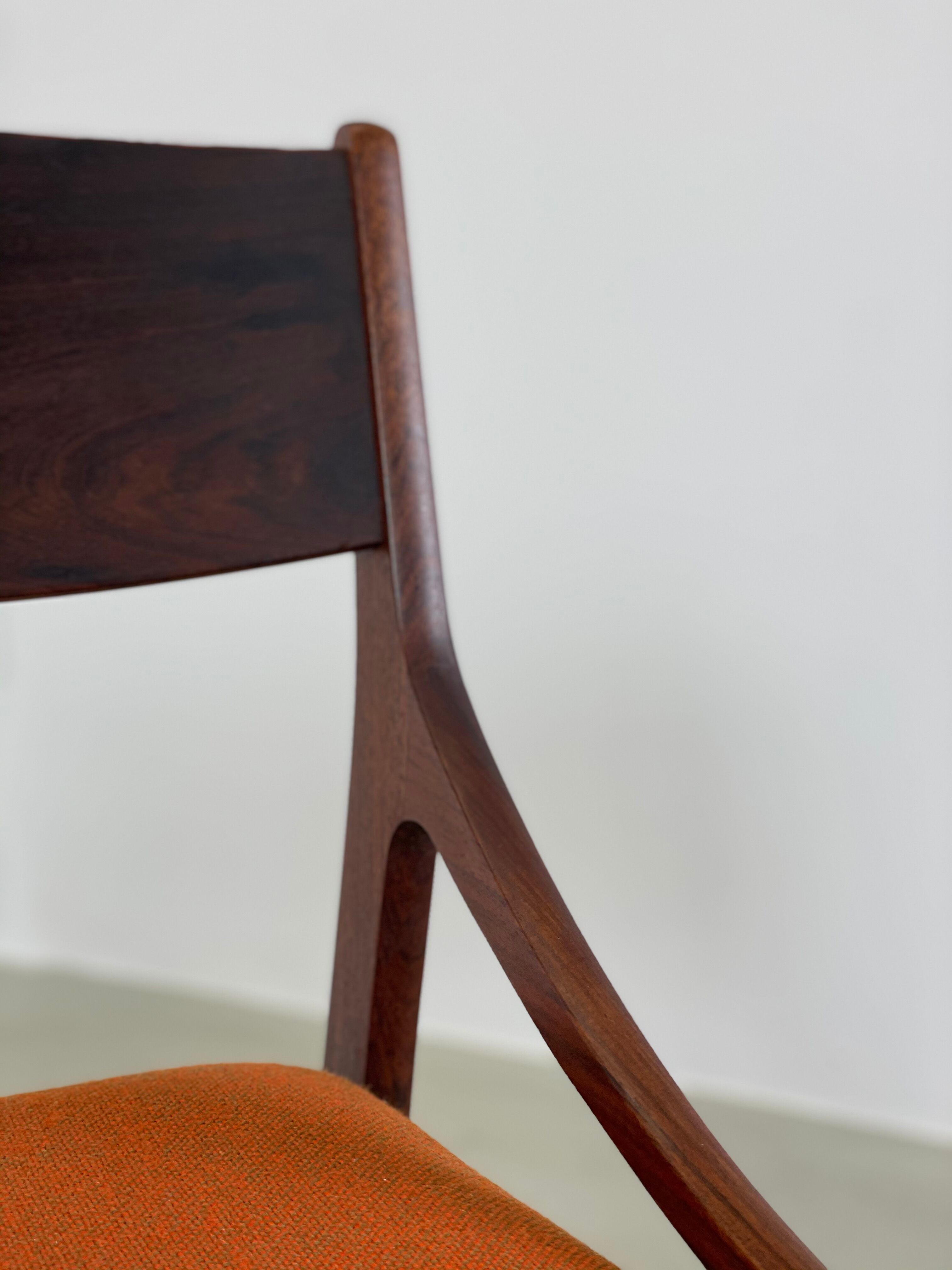 Dining chair in rosewood by Vestervig Eriksen, 1960s