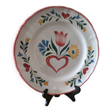 Assiette plate décorative Faïence  d'Art ,France