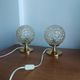 Pair of Space Age table lamps from the 70s – German design – Frosted glass "Ice"