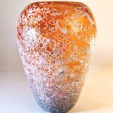 Blown glass vase – sea foam effect