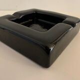 Black glass ashtray
