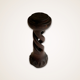 Double helix wooden candelabre