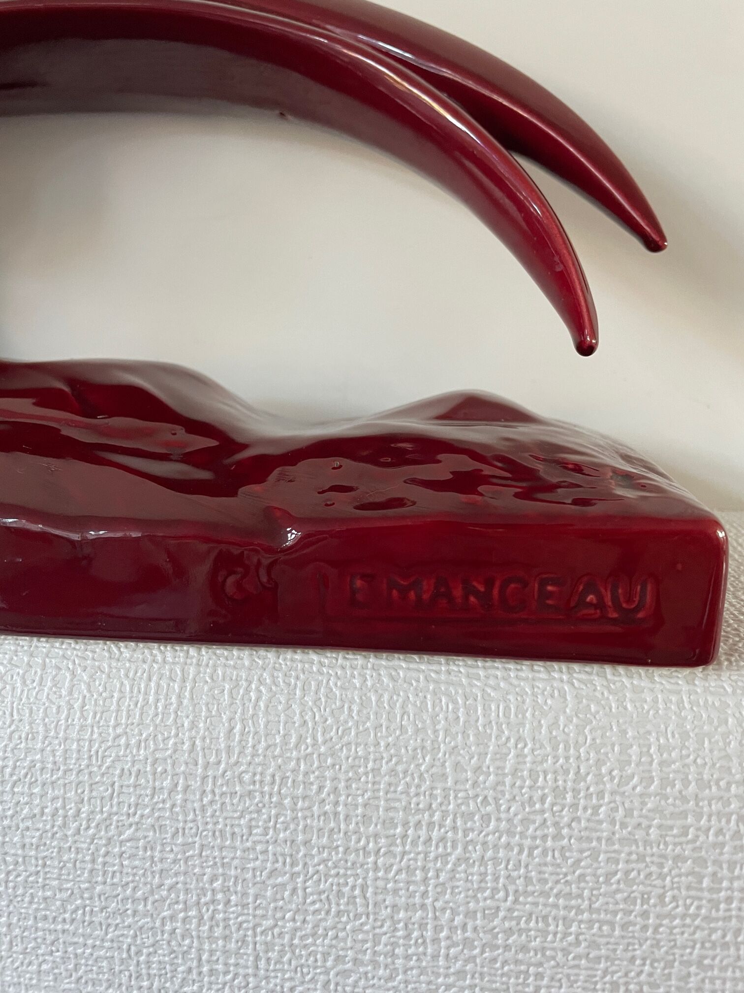 Faisan Art déco de Lemanceau fait par Saint Clément. Céramique vintage Charles Lemanceau.