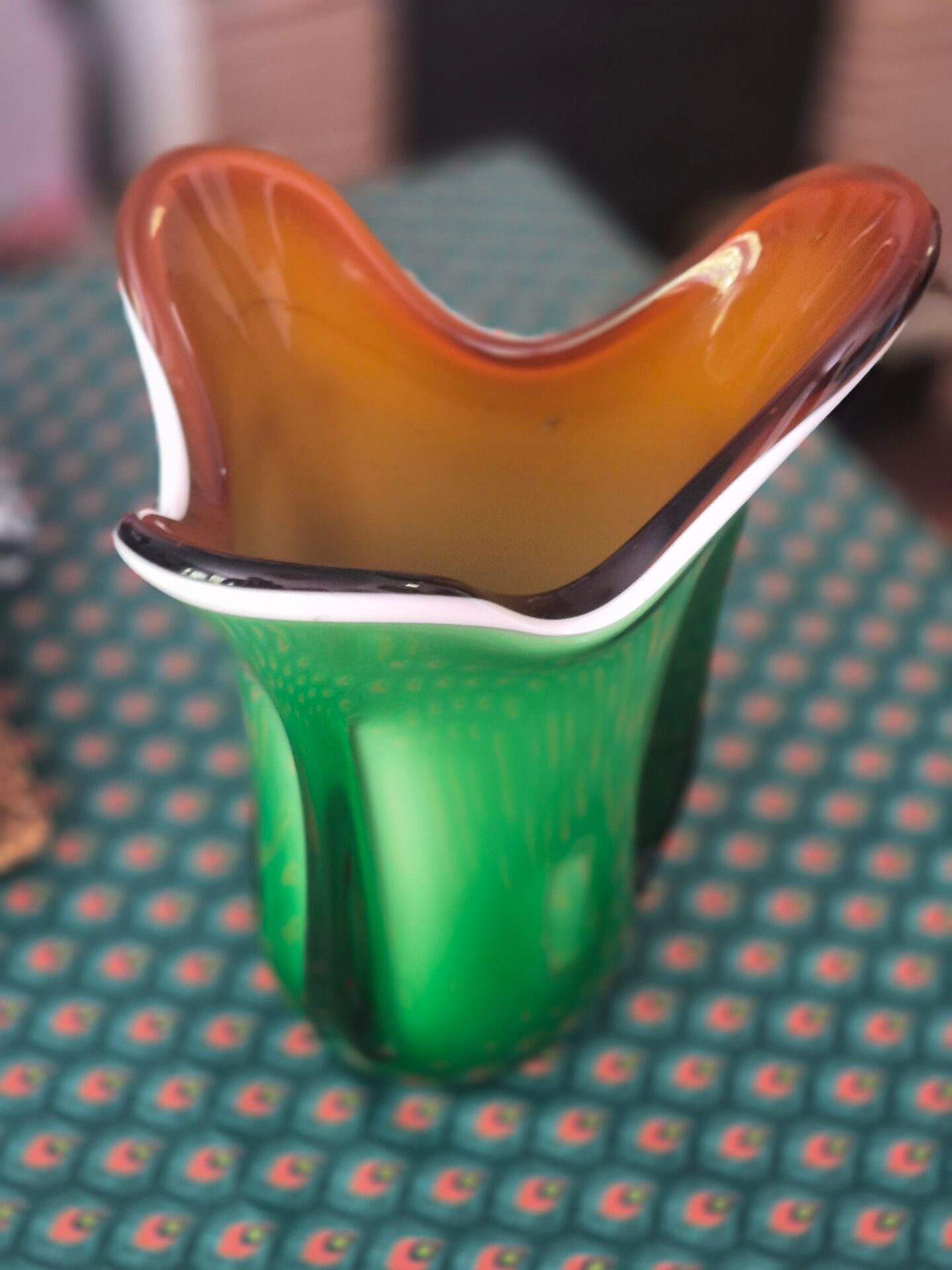 Colourful Murano-style vase