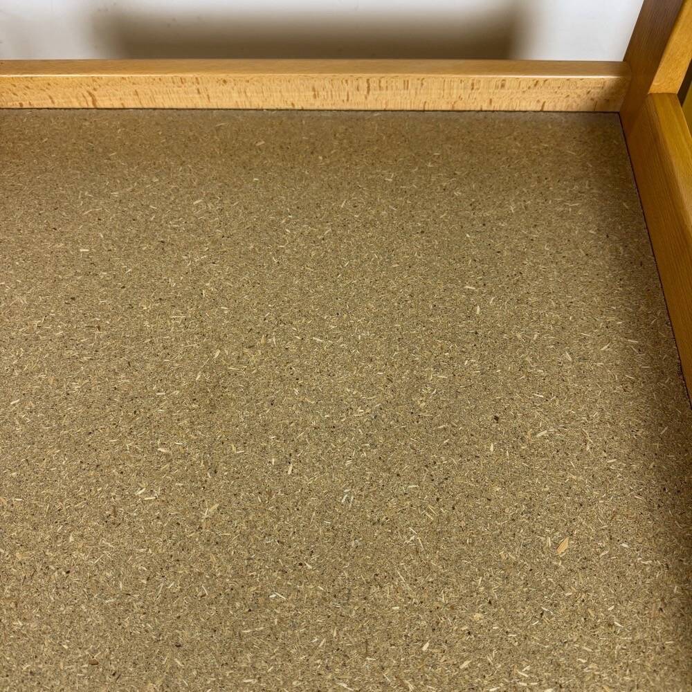 Pair of vintage Scandinavian armchairs in pine and fabric.