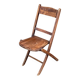Chaise pliante vintage en bois patiné