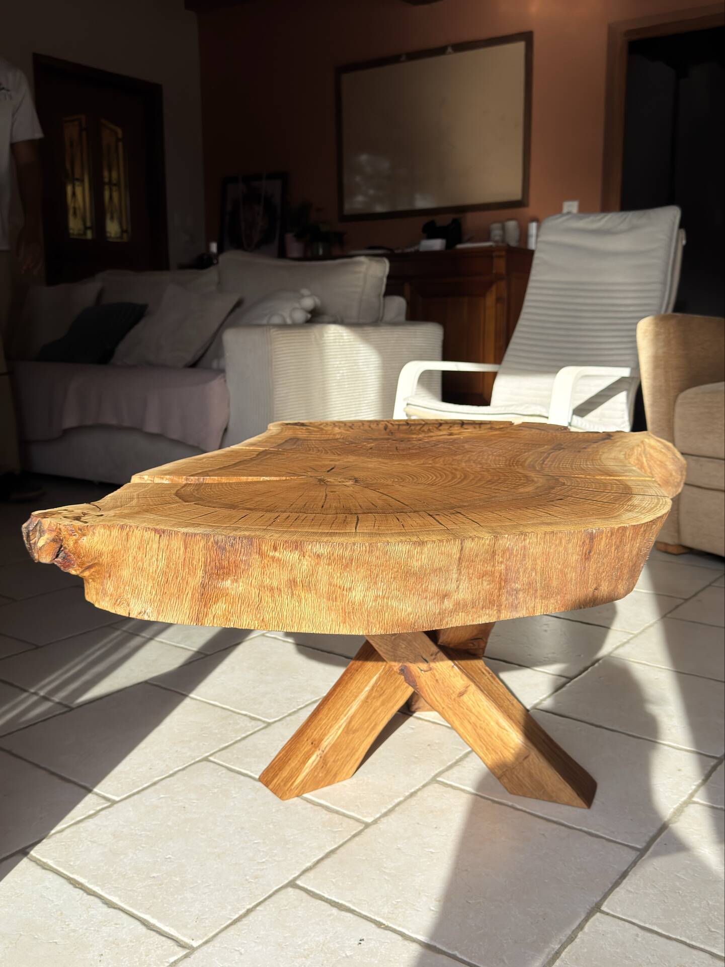Table basse unique en chêne massif