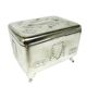 Art Nouveau sugar bowl, silver-plated brass, Henneberg Brothers, Poland, 1920s