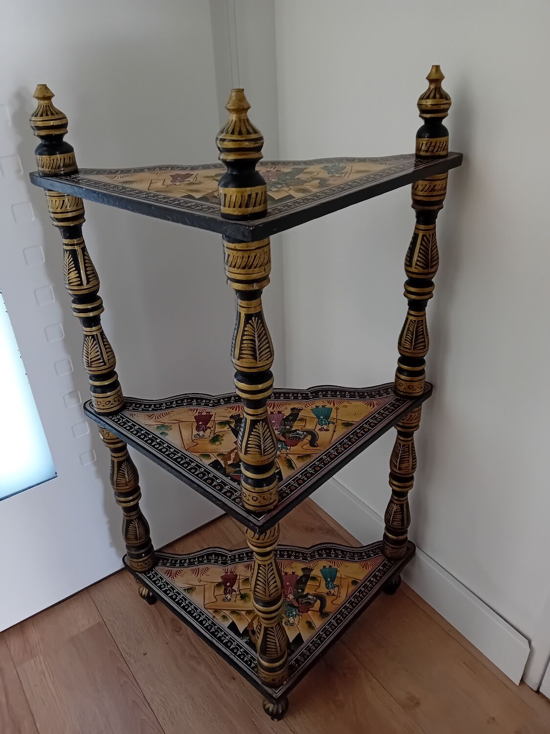 Small exotic corner cabinet