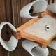 Lustre vintage scandinave 8 appliques