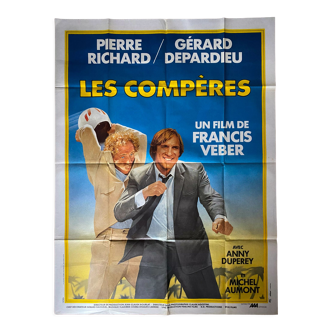 Affiche cinéma originale "Les Compères" Gérard Depardieu, Pierre Richard 120x160cm 1983