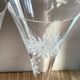 4 champagne flutes in crystal engraved Marguerite