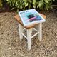 Tabouret vintage bois années 1970