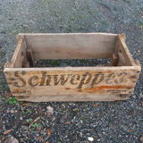Wooden case "schweppes"