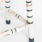 Set of vintage wooden and woven rope armchairs with a matching table. Spain, 1960s.