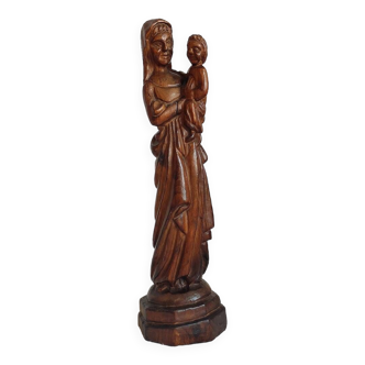 Virgin and child wood