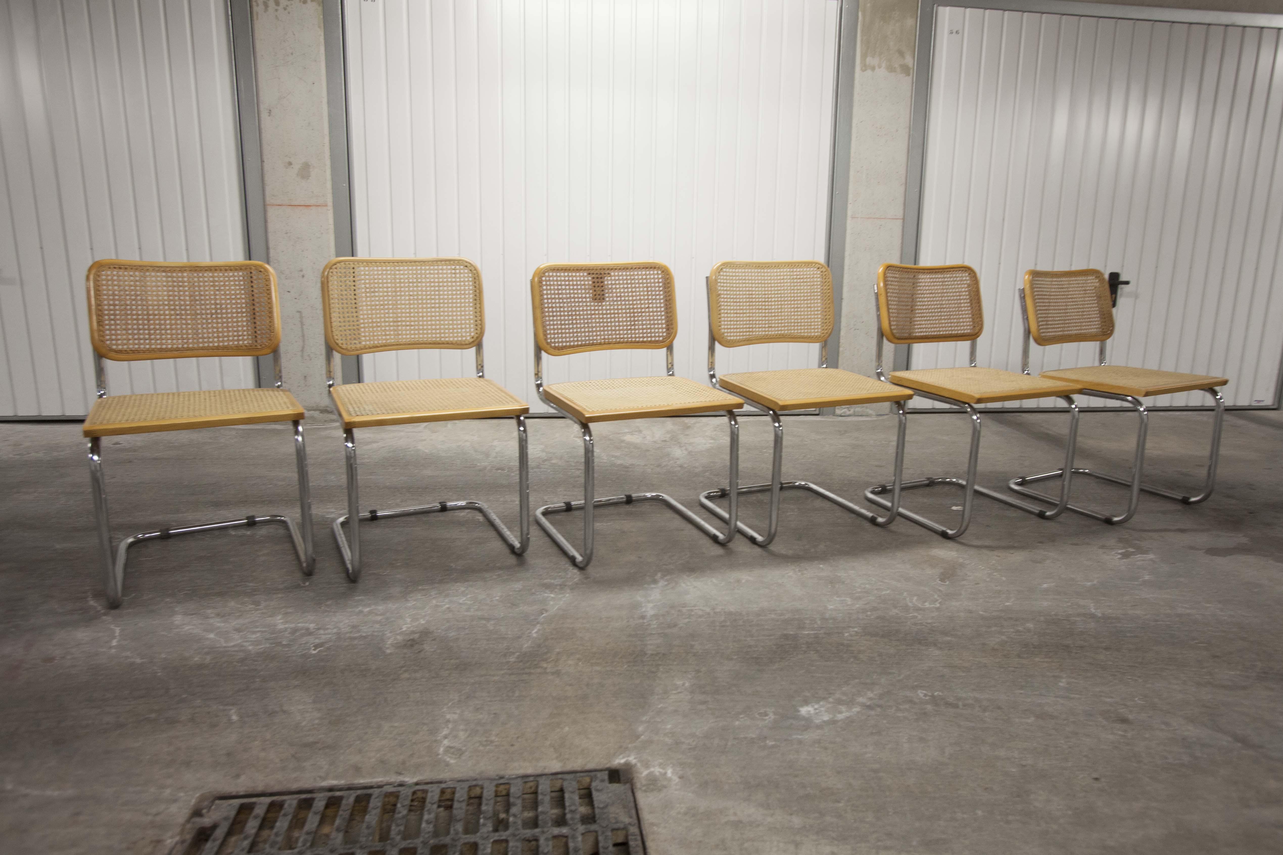 Set of 6 chairs by Marcel Breuer B32