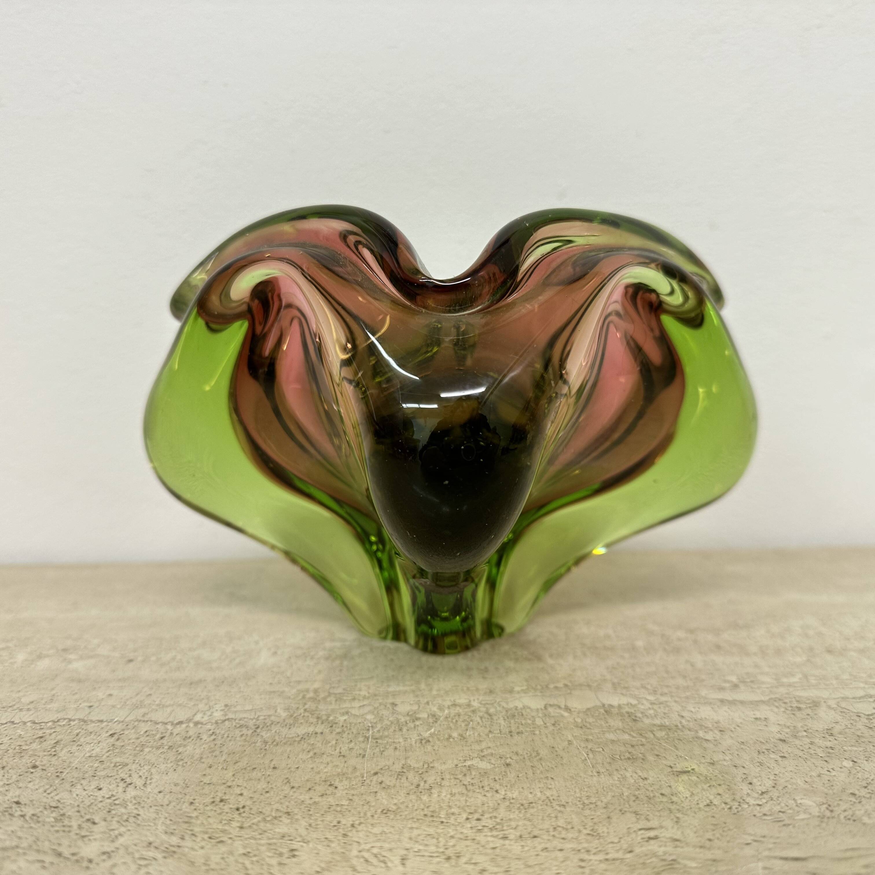 Mid century Murano glass bowl , 1970s