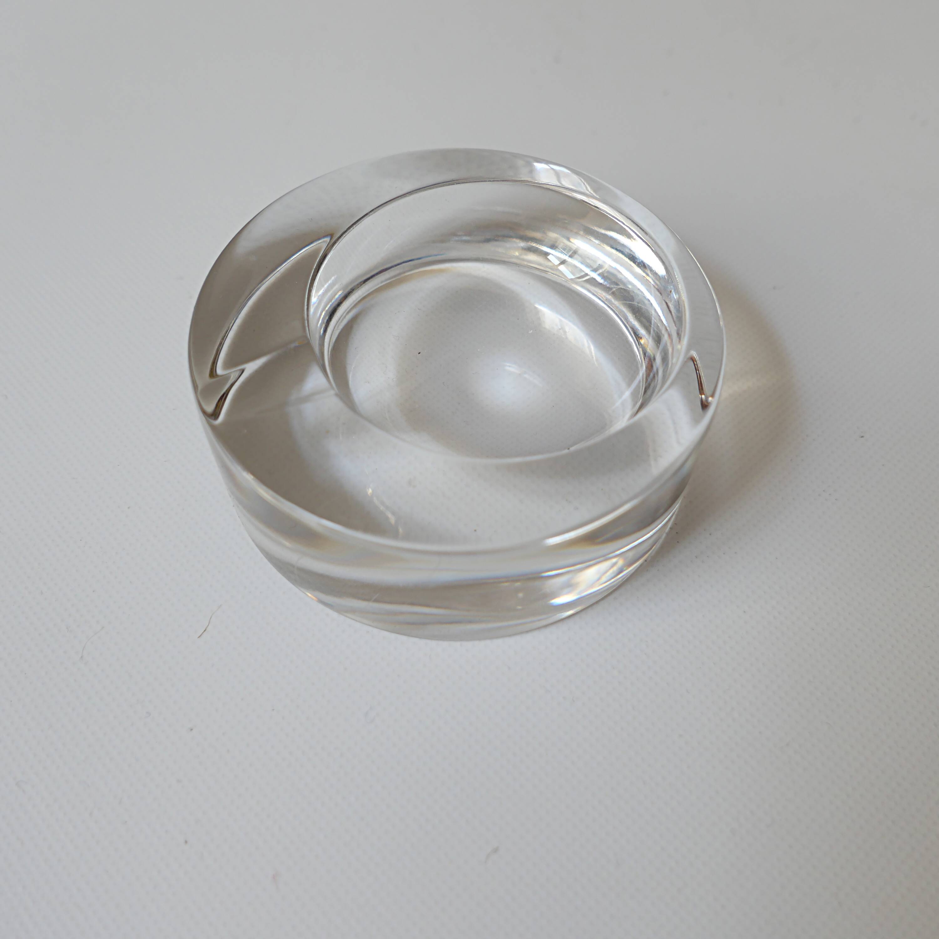 Val Saint Lambert vintage crystal ashtray 1970