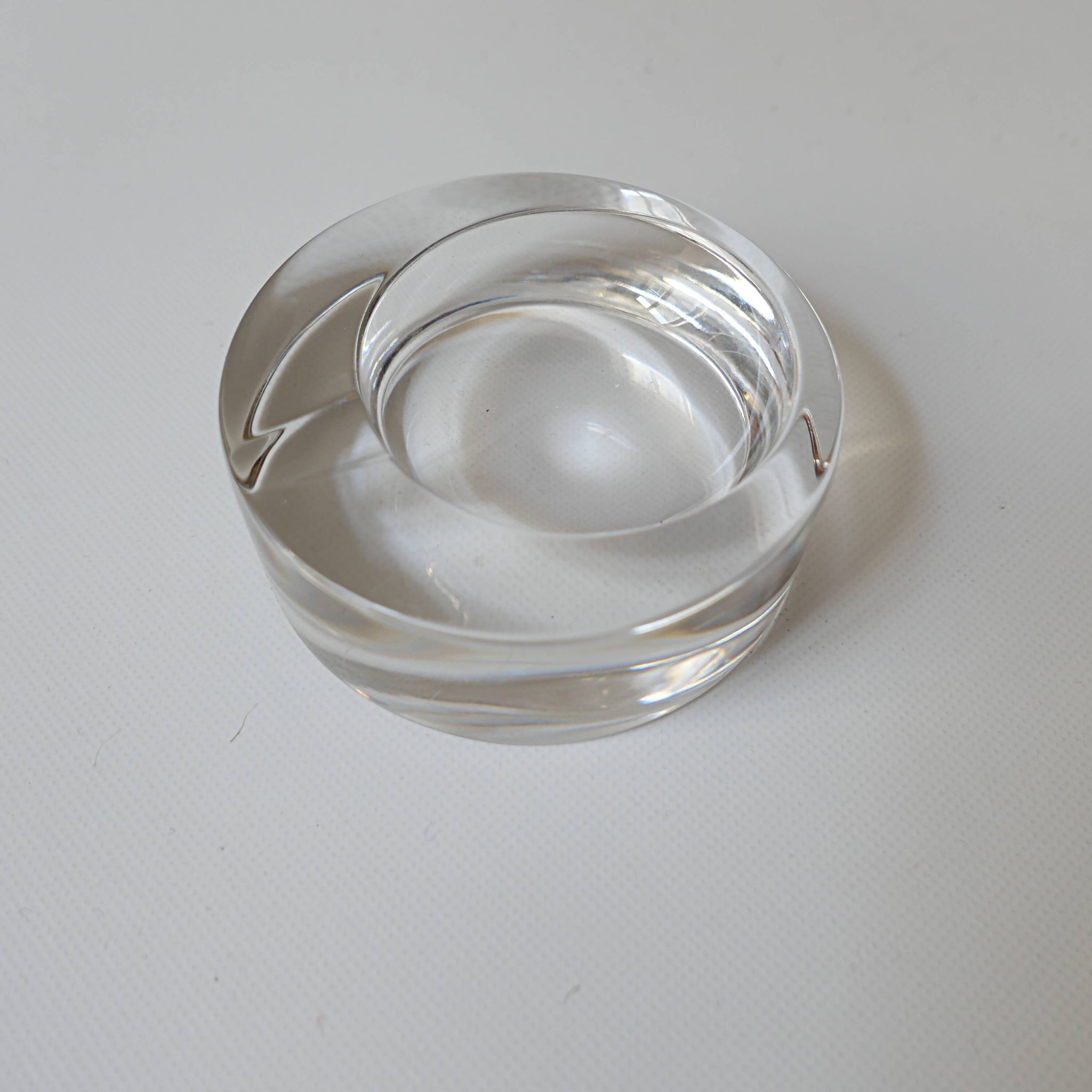 Val Saint Lambert cendrier en cristal vintage 1970