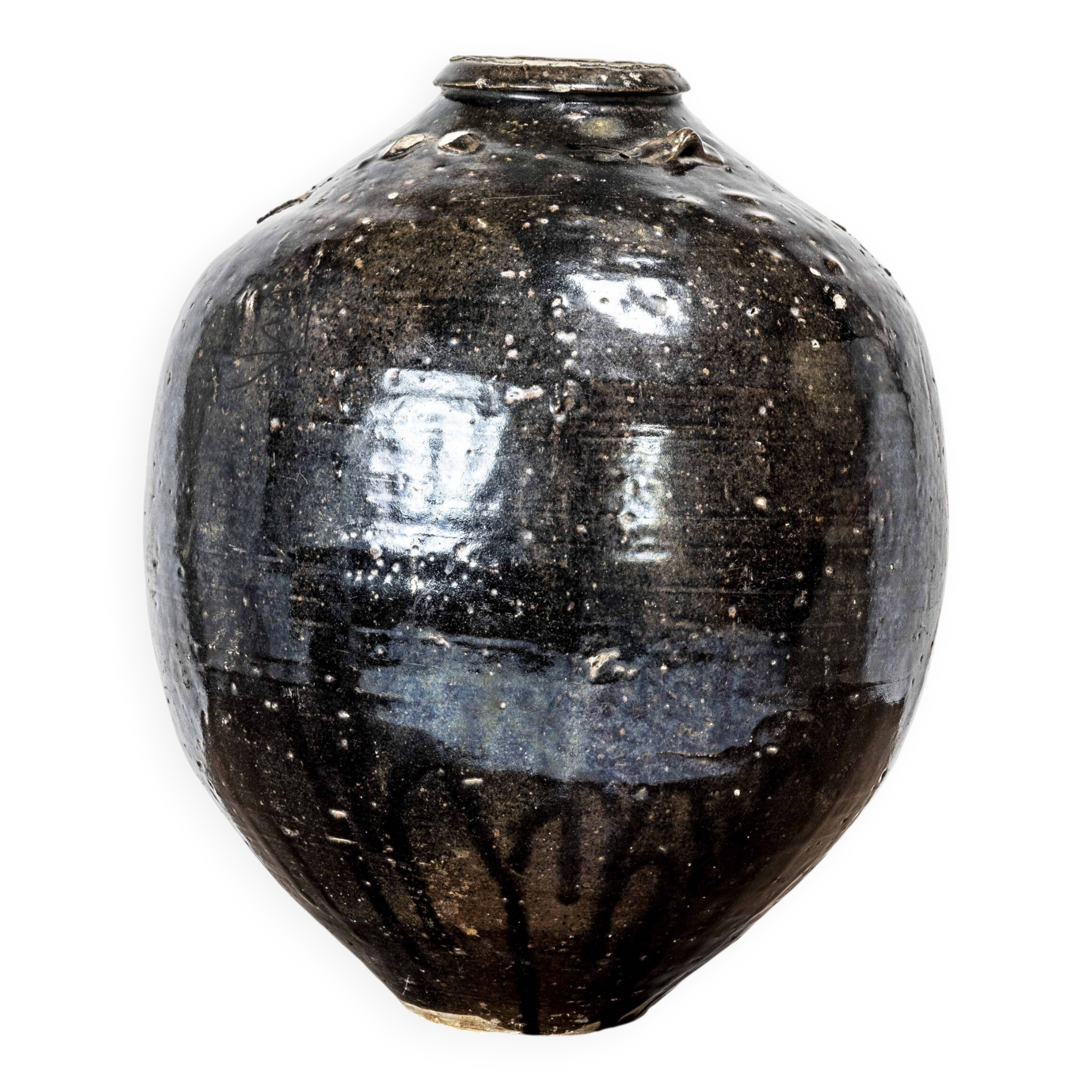 Chinese jar in glazed stoneware