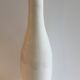 Large Little Girl Vase Long Straight Neck Cylindrical Cracked Glazed Ceramic
