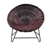 Rattan chair / armchair in the form of a woven basket from the 80's, Germany