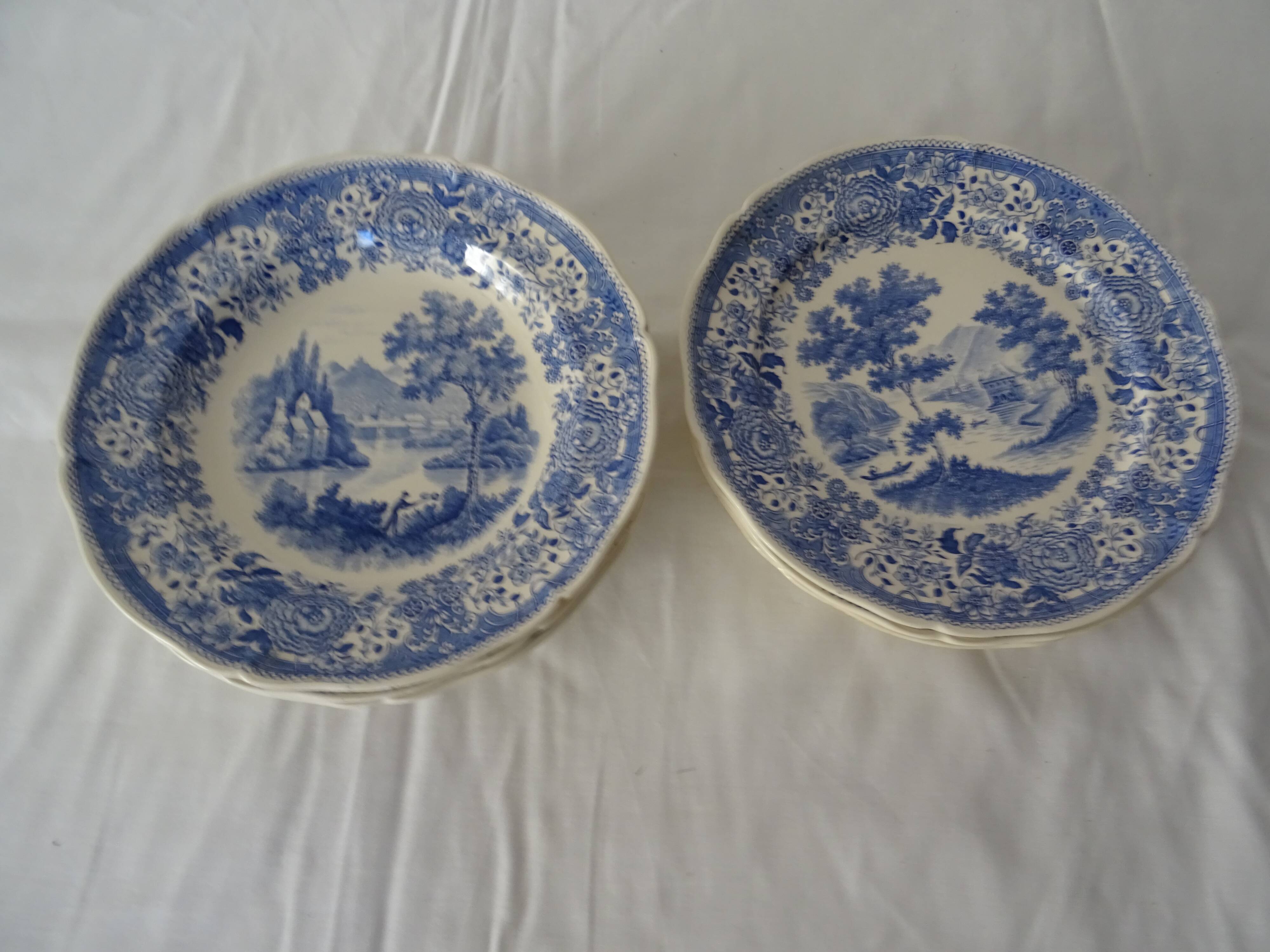 6 old faience plates 434 112 villeroy boch burgenland blue