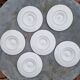 Set of 6 oyster plates with shells in white earthenware