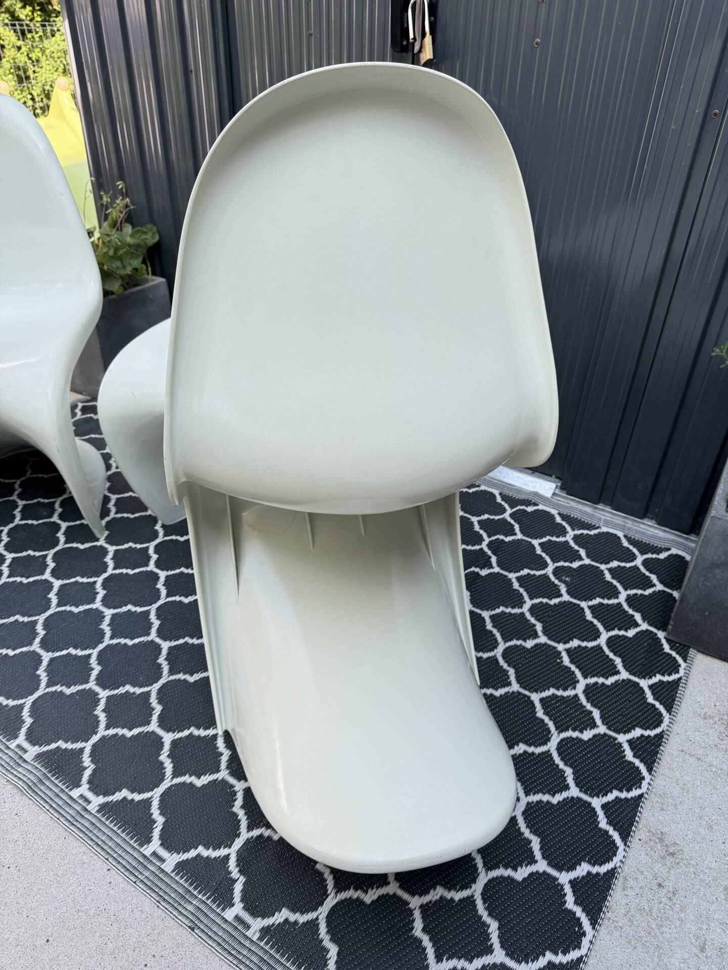 Lot de 3 chaises S vintage blanches dans le style Panton chair - Vitra