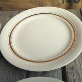 6 vintage cream plates with golden fillet by Villeroy Boch