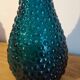 bottle made of blue vintage molded glass