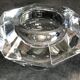 Glass table candle holder or crystal cast faceted diamond shape