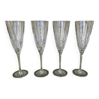 4 flûtes Champagne en Cristal