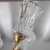 Vintage pendant light, brass pendant light with glass globe, 6-light chandelier