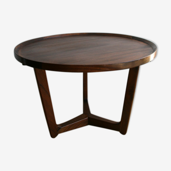 Table basse circulaire teck 1960