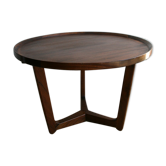 Table basse circulaire teck 1960
