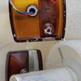Pair of 70's Plexiglas and perspex appliques