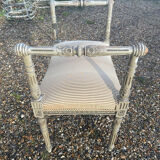 Small painted wooden bench