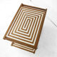Cart bar teak with pattern maze 1960 s